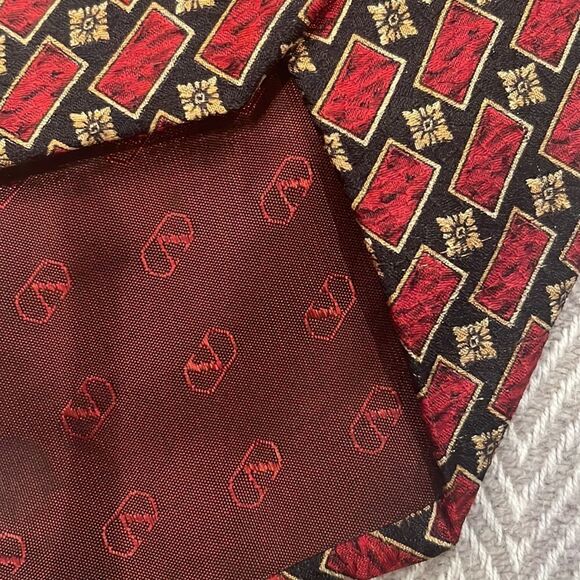 Valentino Cravatte Made In Italy Silk Tie - Picture 4 of 5